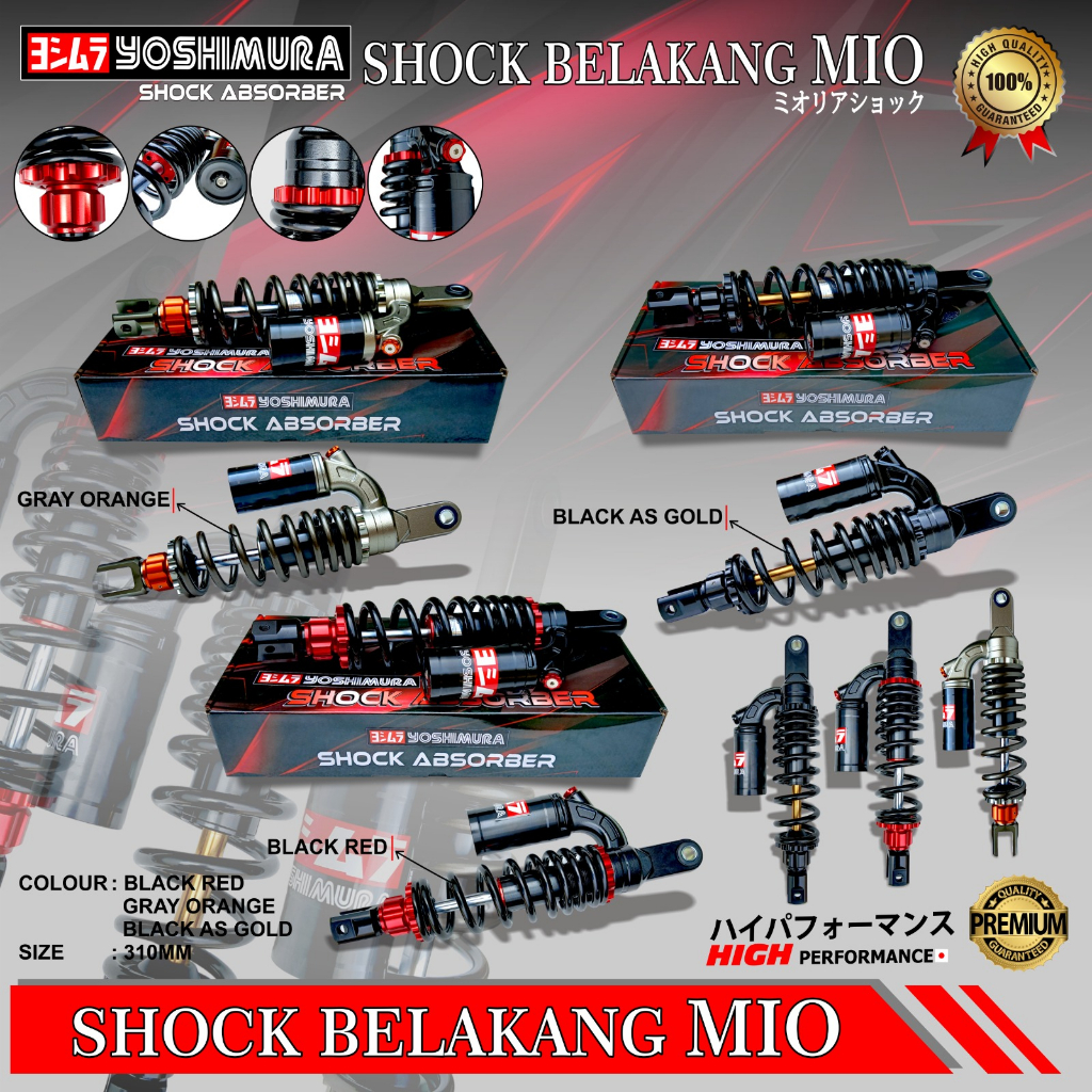 Shockbraker motor matic/ bebek universal, Shock Yoshimura model evo, shock motor tabung Yoshimura