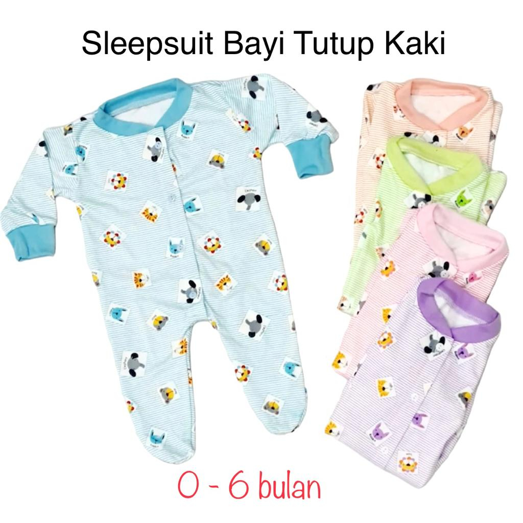 Sleepsuit bayi tutup kaki/jumper bayi panjang kaki tutup BB-40