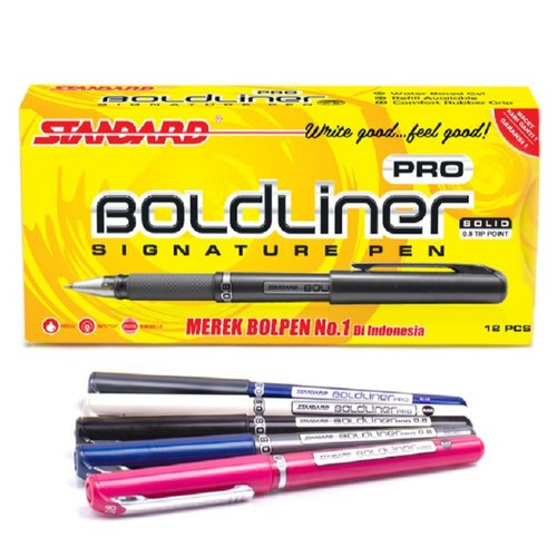 

[12 pcs] Ball Pen Pulpen Pena STANDAR BOLDLINER PRO 1.0mm