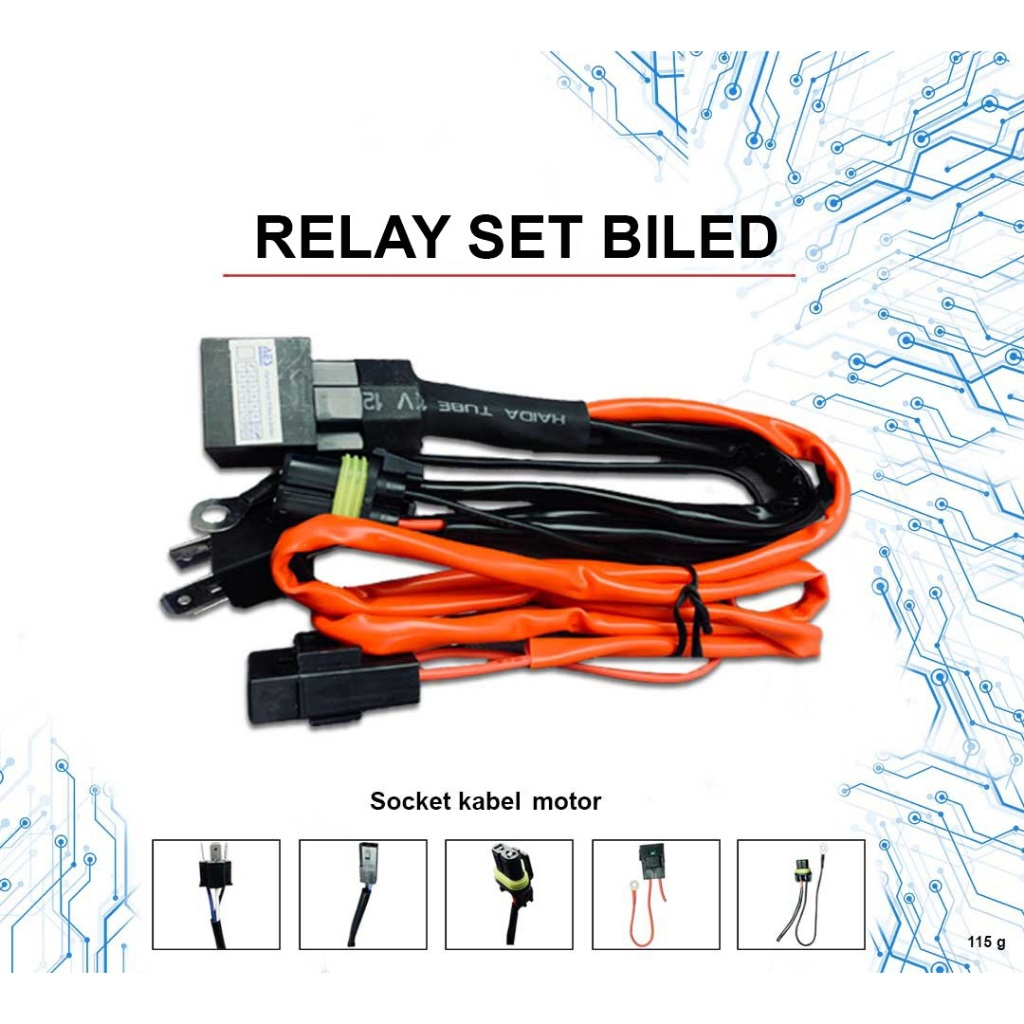 KABEL RELAY SET BILED MOTOR 1 LAMPU