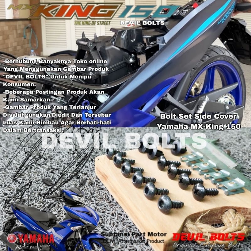 baut fullset cover body belakang Mx-King 150/baut body Mx-King 150