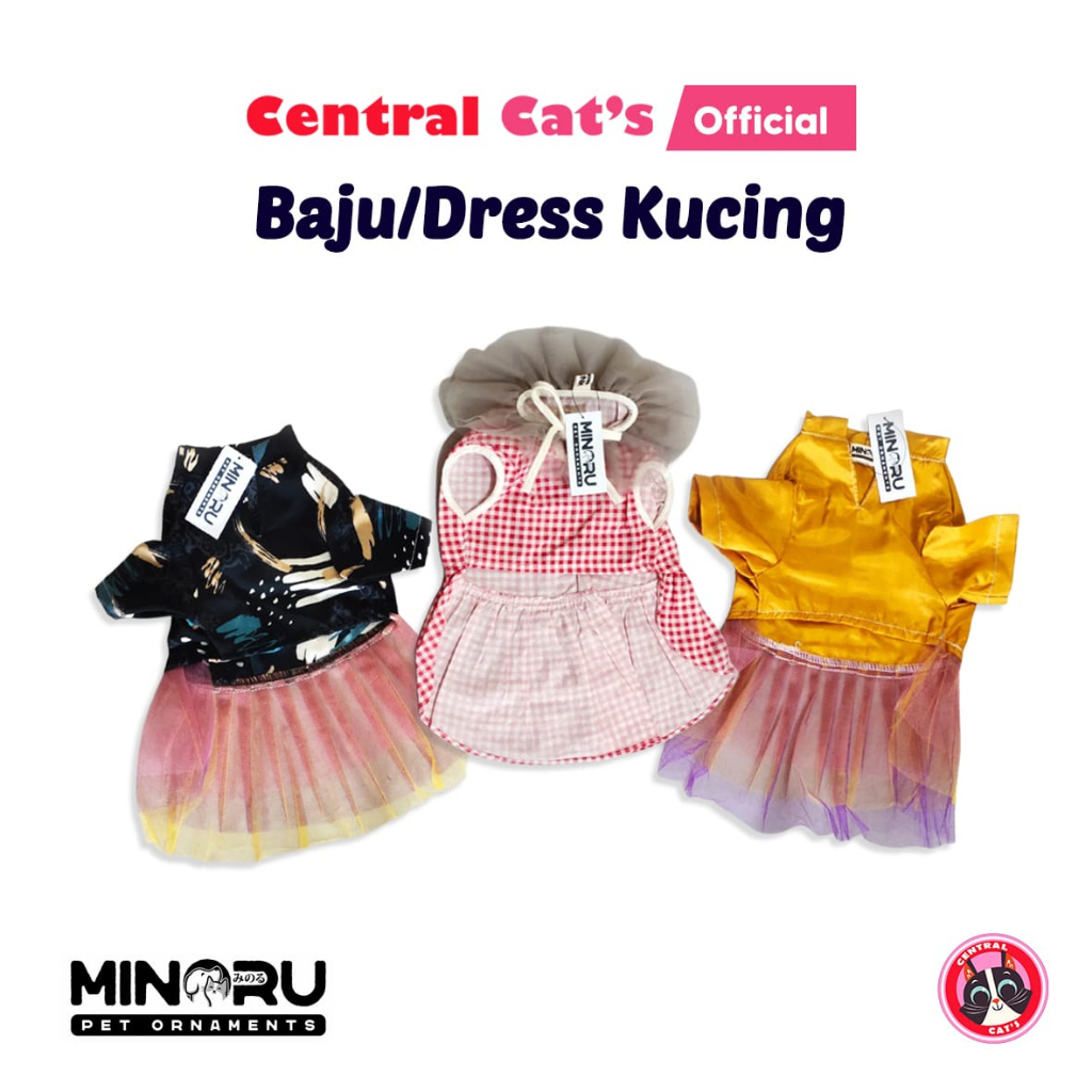 Baju Kucing Betina Dress Lucu