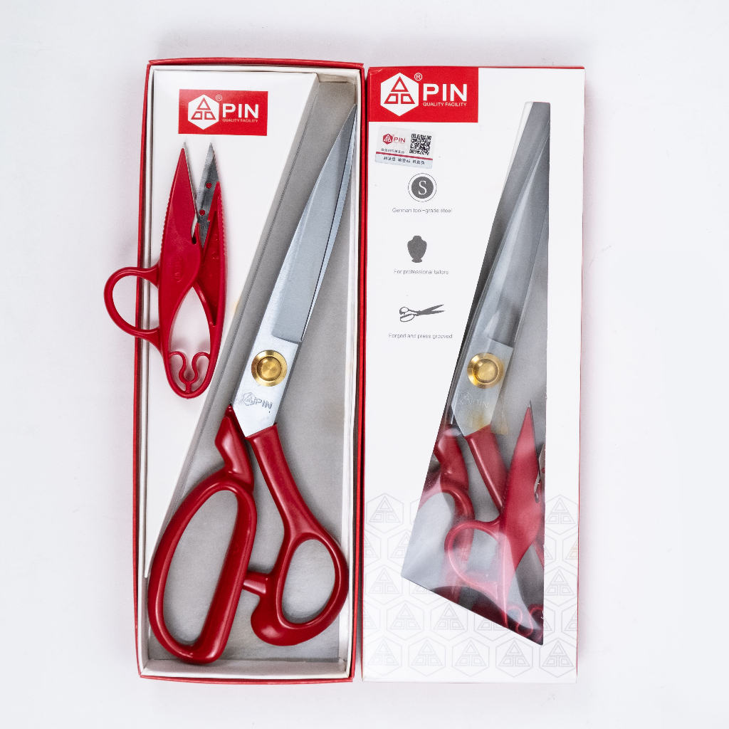 [ kianjaya ] Gunting Kain / Gunting Potong Bahan Kain 10" Merah PIN / PIN-1104