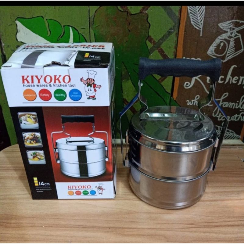 CUCI GUDANG Rantang Stainless steel 14x2 tipe Susun " KIYOKO" (double turun harga) NYARIS MODAL
