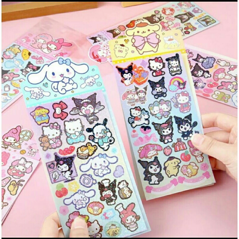 

stiker kuromi hologram lembaran