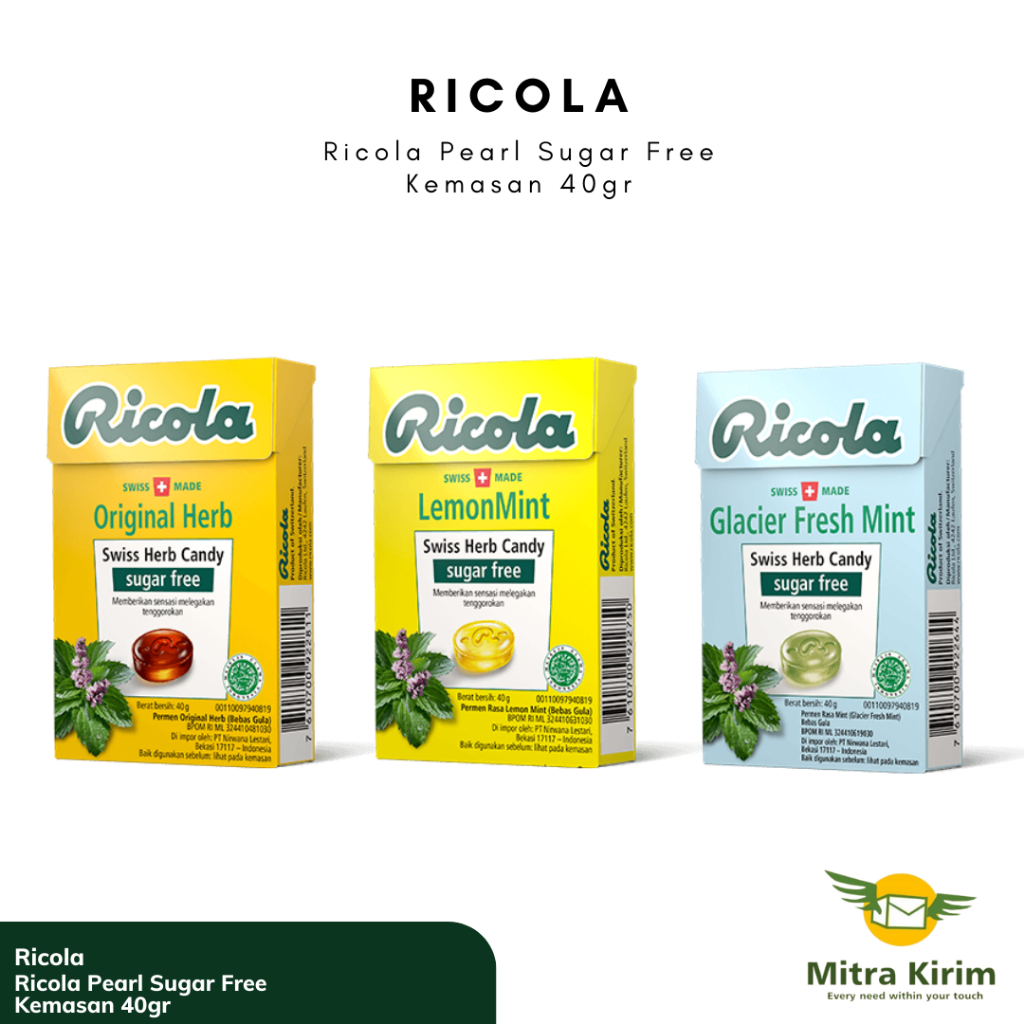 

Ricola Permen Swiss Herb/Lemon Mint/Glacier Fresh Mint 40gr