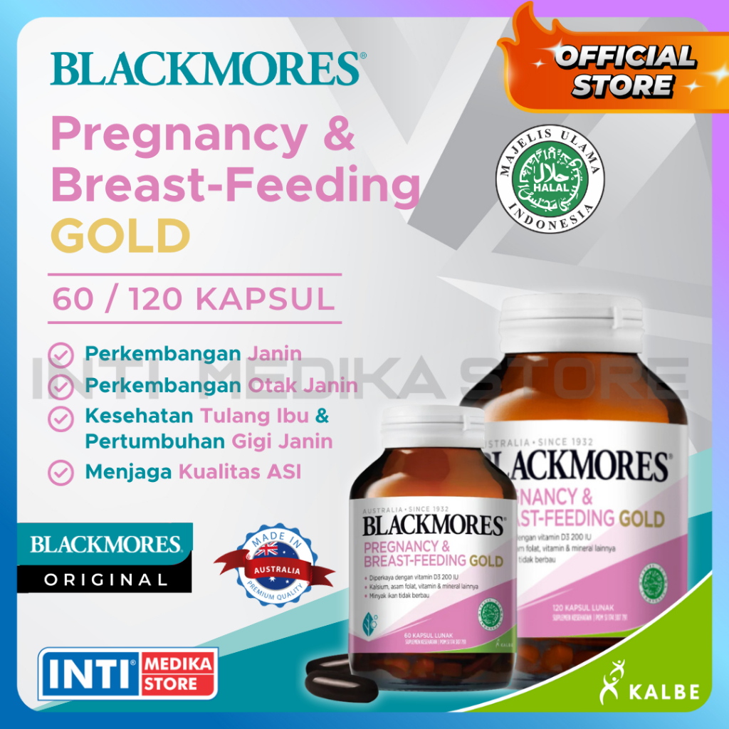 BLACKMORES - Pregnancy & Breast - Feeding Gold | Vitamin Ibu Hamil
