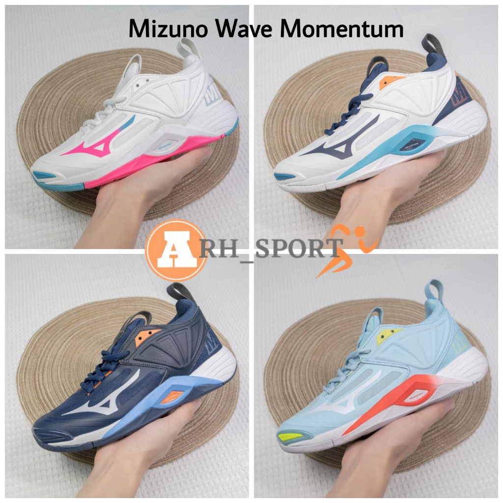 Mizuno momentum cewek/sepatu volly cewek super premium/sepatu olahraga wanita import