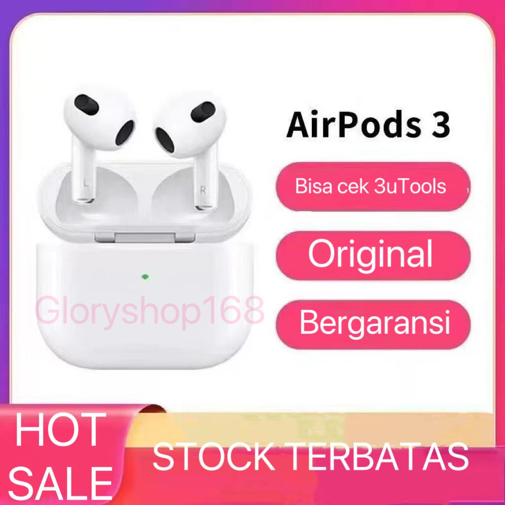 Apple Airpods 3 With Wireless Charging Case Second Original 100% Mulus ex internasional bergaransi