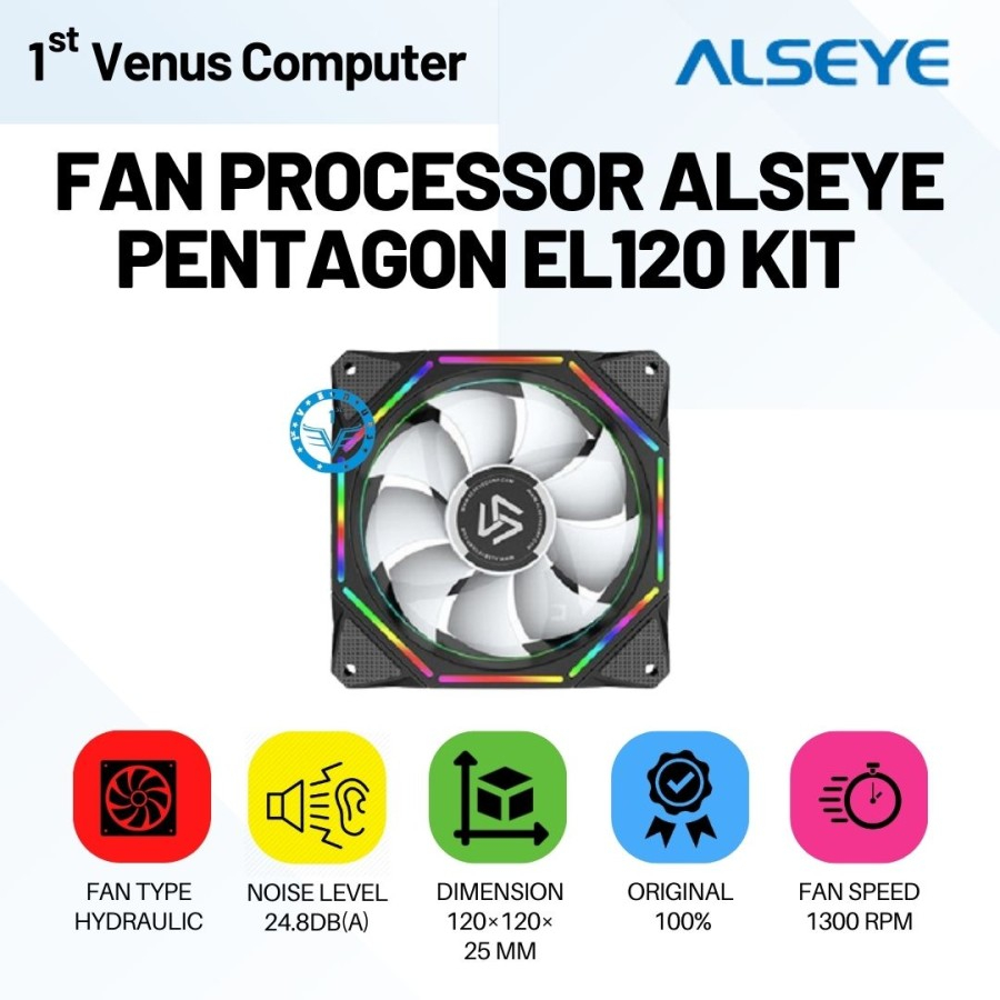 FAN PROCESSOR ALSEYE PENTAGON SET EL120 CONTROLLER KIT RGB / FAN CASE ALSEYE / FAN22-ALY