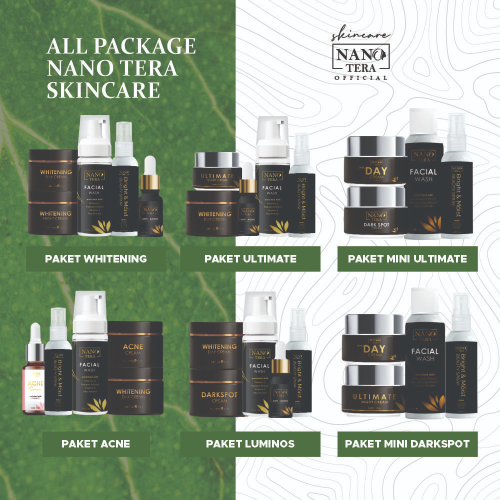 Paket Skincare Nano Tera Perawatan Wajah Bpom Perawatan Wajah Pria dan Wanita