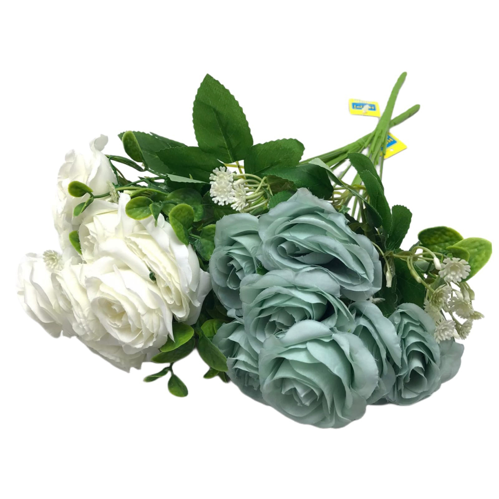 Bunga Mawar Artificial Panjang 35 cm, 9 tangkai/ Bunga Plastik/ Hiasan