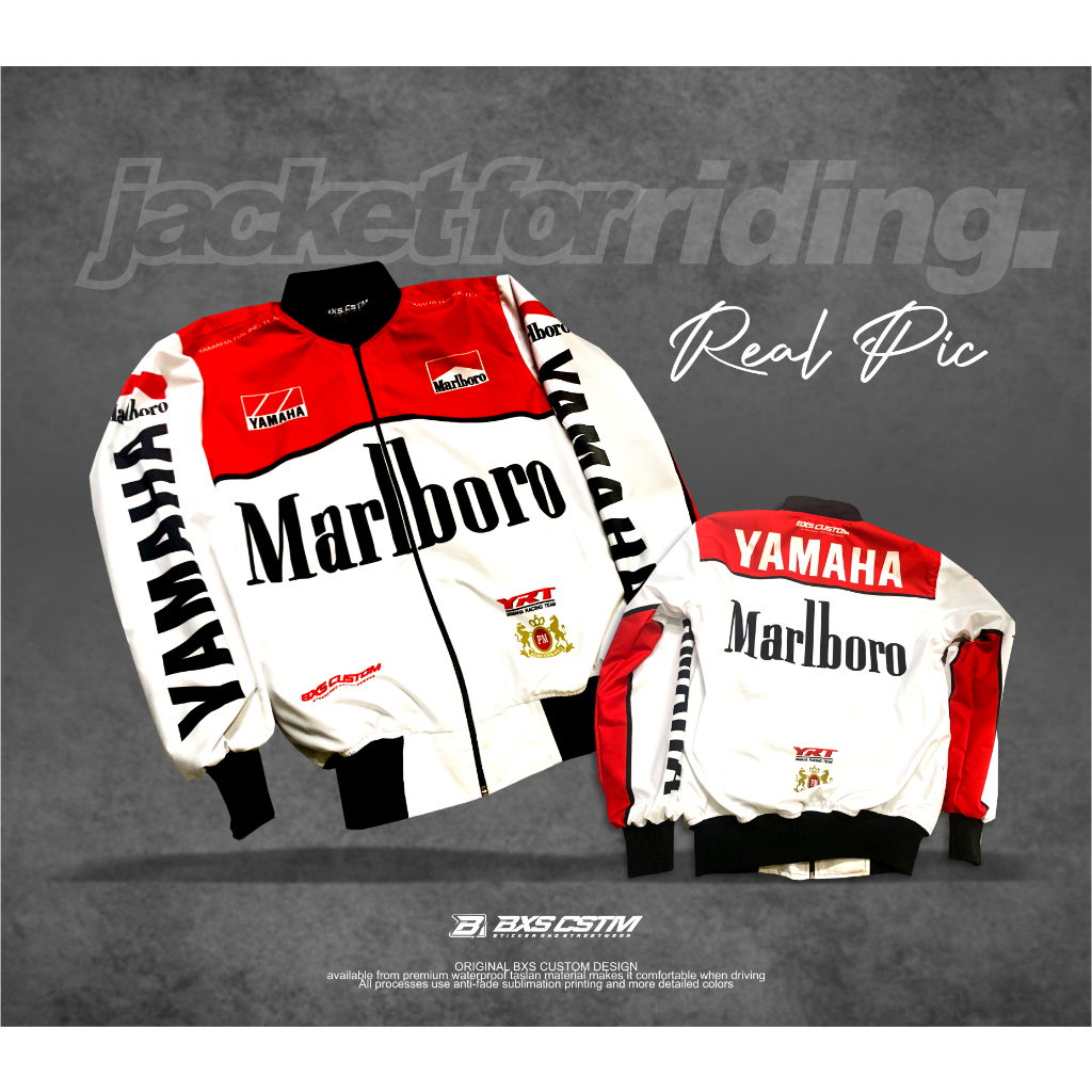 JAKET MOTOR PREMIUM WATERPROOF TEAM YAMAHA VINTAGE