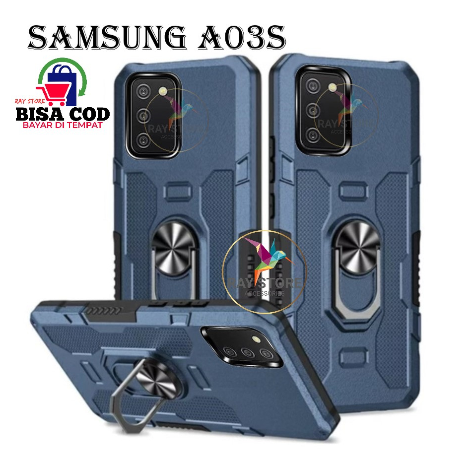 SAMSUNG A03S CASE ROBOT HIT EYE RING CASING HP ARMOR SHOCKPROOF
