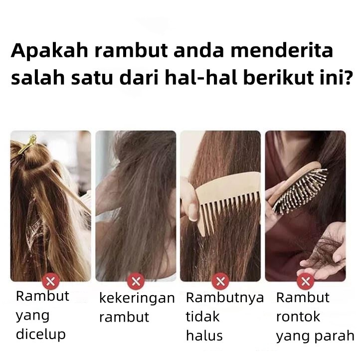 Masker rambut kering Masker rambut rontok Masker rambut keratin Hair mask Pelurus rambut permanen Melembabkan halus Meningkatkan minyak mentah kering Tekstur yang halus dan lembab