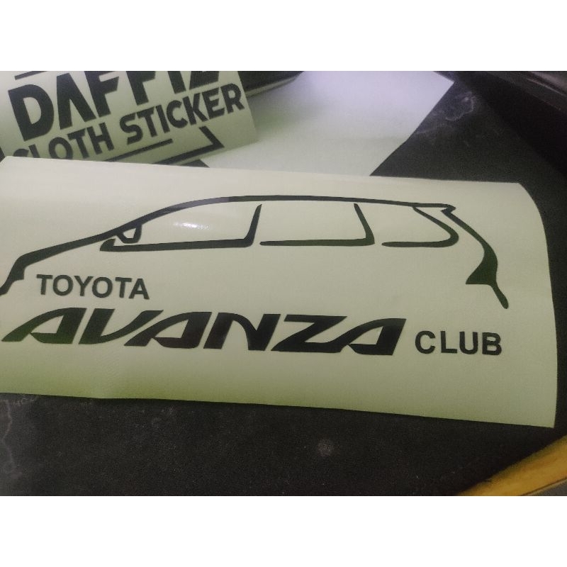 Stiker cutting Toyota Avanza Club