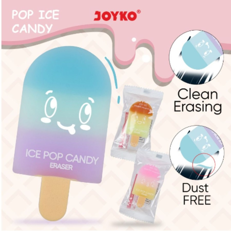 

Eraser Penghapus Pensil Lucu Joyko ERT-130 Pop Ice Candy Per Pcs