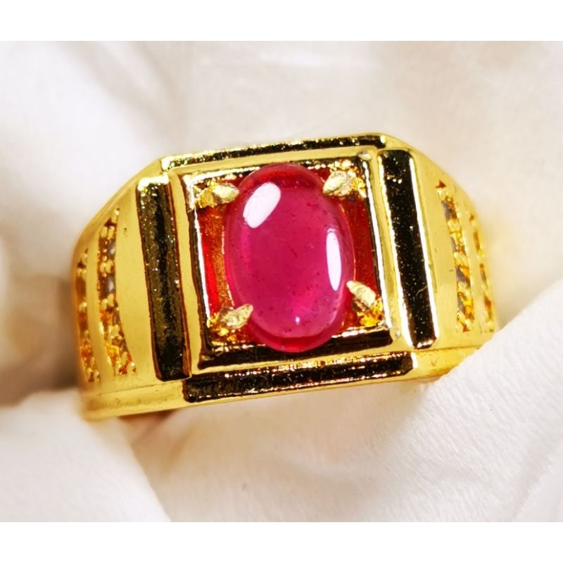 Batu permata natural ruby pigeon blood crystal