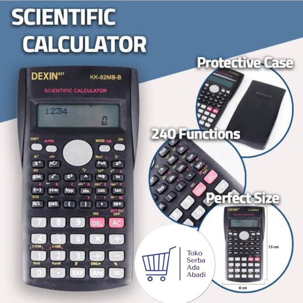 

DEXIN Kalkulator Elektronik Scientific Calculator - KK-82MS-B - Black
