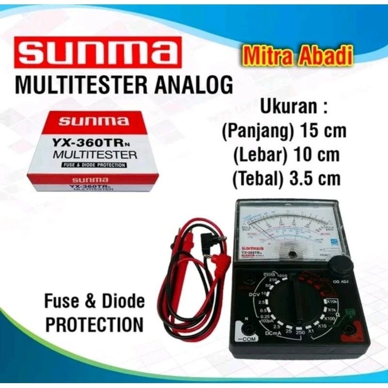 MULTITESTER SAMWA YX-360TR MULTI TESTER MULTIMETER ANALOG MULTI METER SUNWA Original