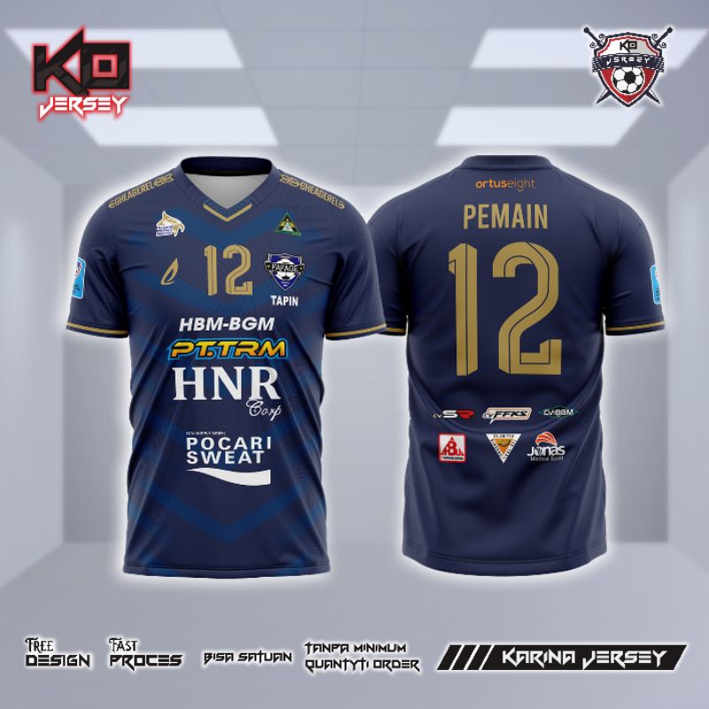 CUSTOM JERSEY FUTSAL FAFAGE BANUA BIRU , FULL PRINTING