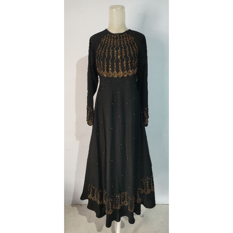 Habaya ORI Import Saudi Arabia/ Habaya Hitam/ Gamis Import/ Gaun Hitam/ Habaya Murah