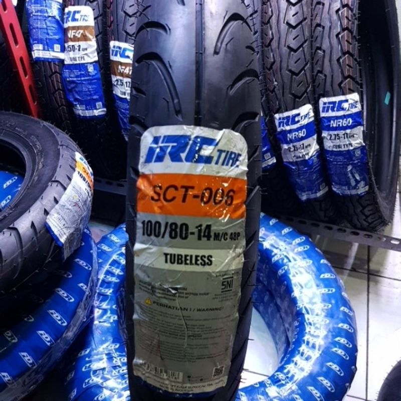 BAN DEPAN PCX 150, PCX OLD BAN IRC 100/80-14 SCT-006 TUBELESS