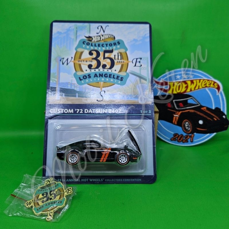 Diecast Hot Wheels 35th Collector Convention Los Angeles Custom 72 Datsun 240Z black ban karet
