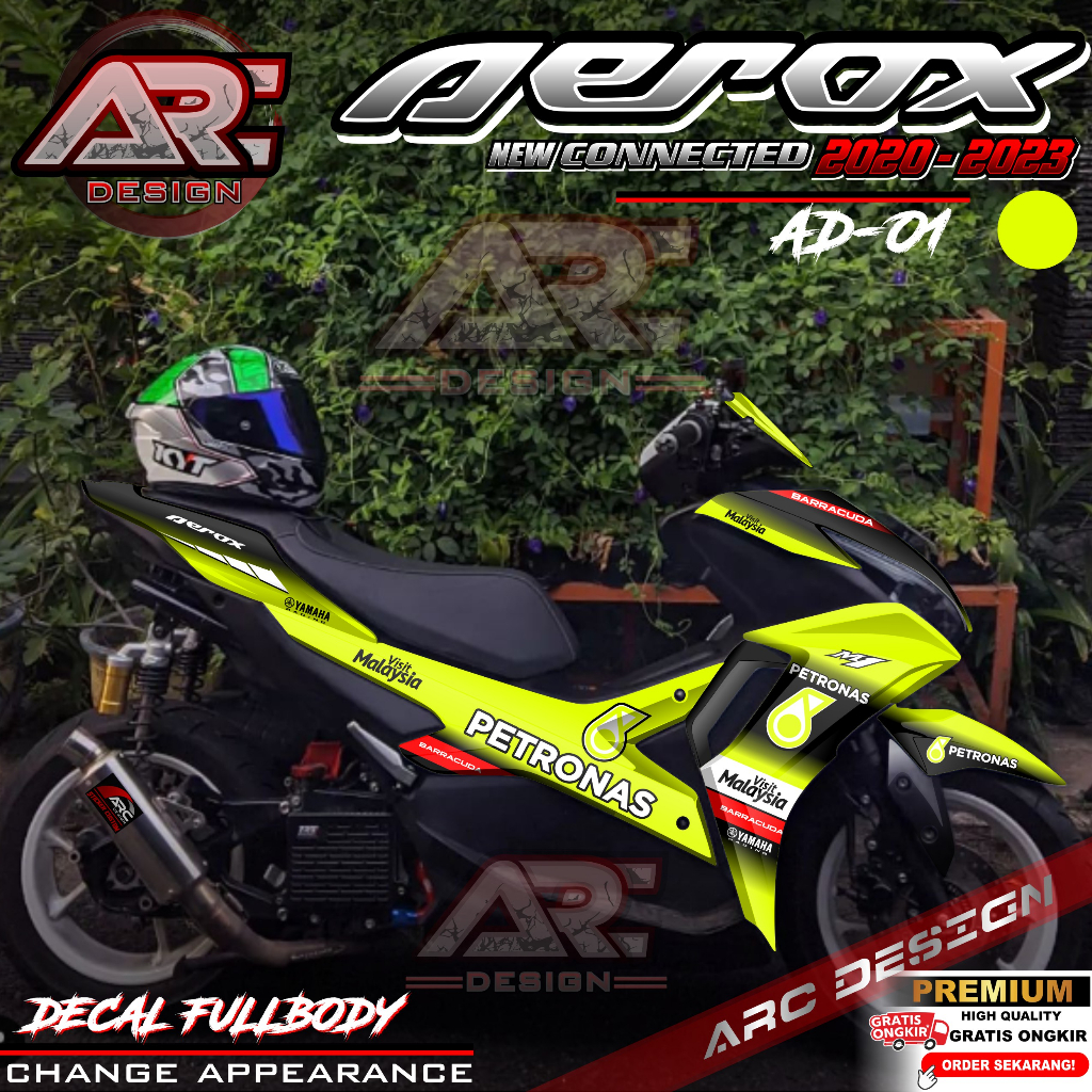 (COD) TERBARU Decal Sticker Yamaha Aerox 155 New Connected Full body - Stiker Skotlet Variasi Modifi