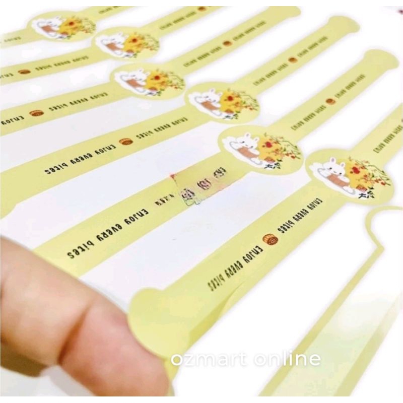 

segel stiker sticker mooncake tray 50-150gram 1buah isi 7sticker