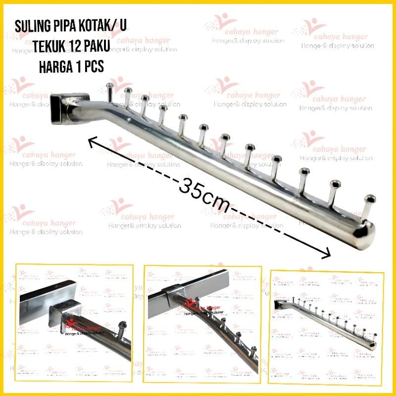 hanger suling pipa kotak 12 paku TEKUK hanger suling cantolan pipa kotak 12 titik