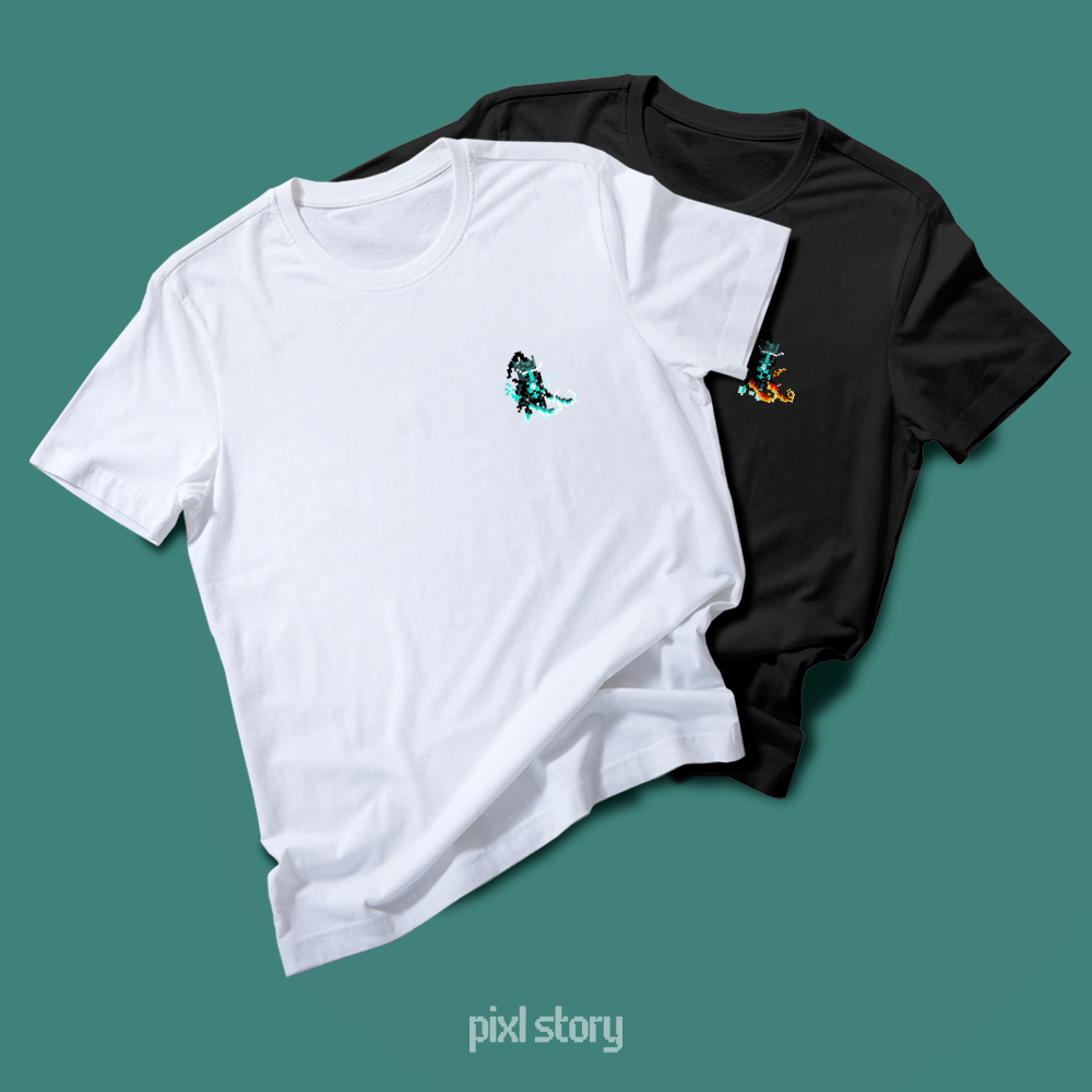 Kaos Tshirt Dota 2 - Phantom Assassin Arcana - Pixel Art by Pixl Story