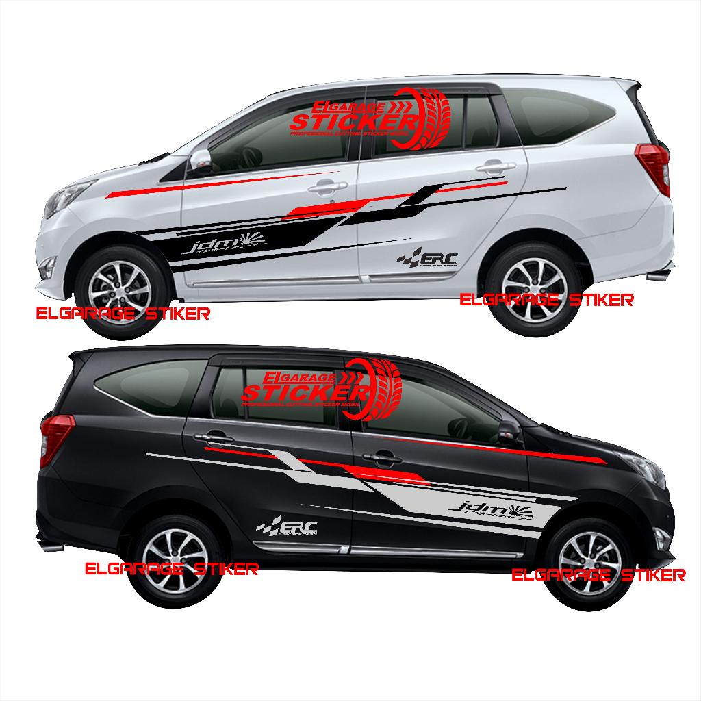 stiker mobil calya sticker body list samping mobil calya avanza xenia cutting stiker mobil
