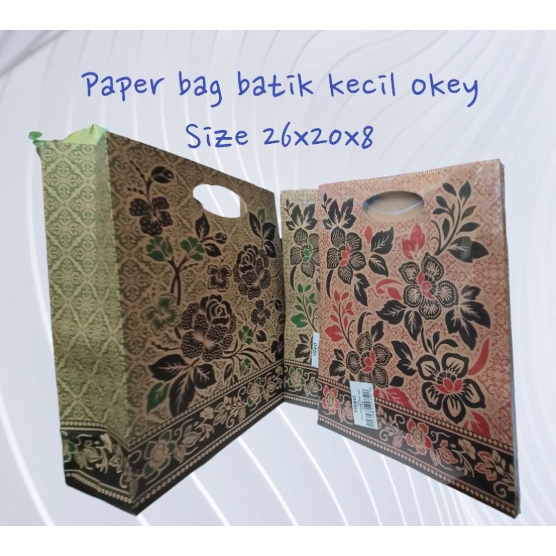 

(10 pcs) PAPER BAG BATIK OKEY TANPA TALI PER PACK