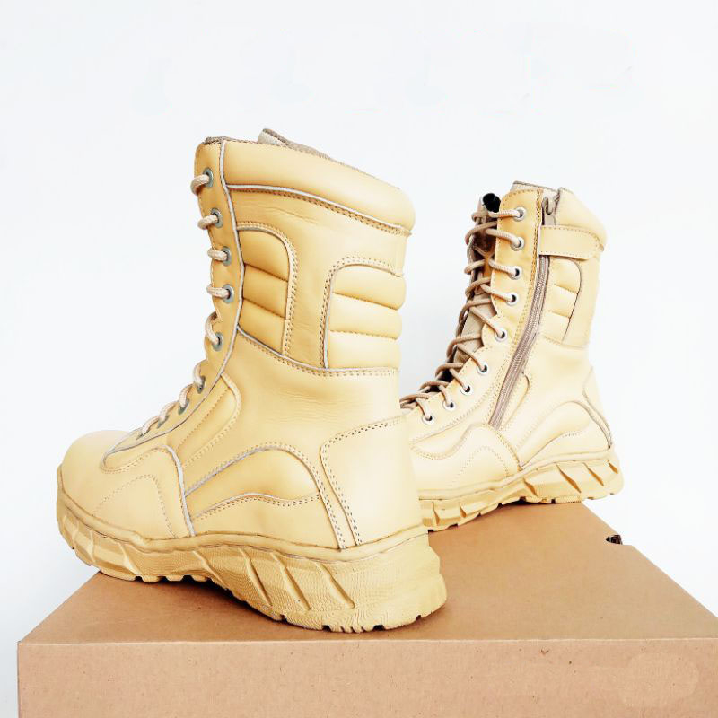 sepatu pdl gurun/pol pp/pns/tni/polri cream hitam doff hitam kilap ADL boots