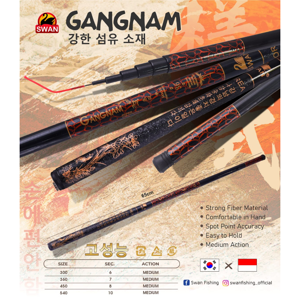 Joran Tegek Swan Gangnam/Swan Suga 300 360 450 Ruas 65cm