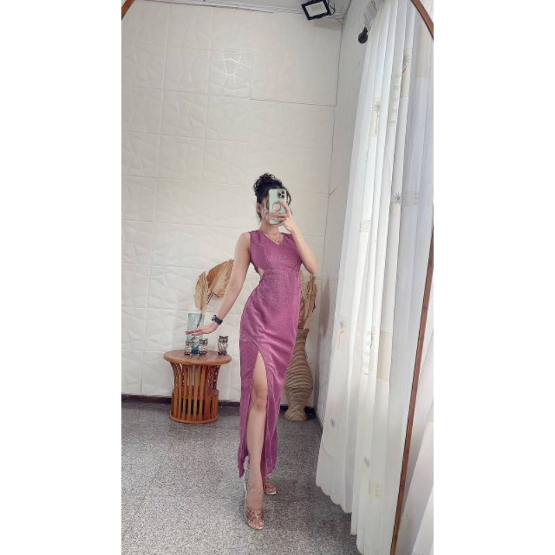 Devine dress/bodycon dress/dress glitter/dress cantik/dress glitter polos/dress polos pink/dress pol