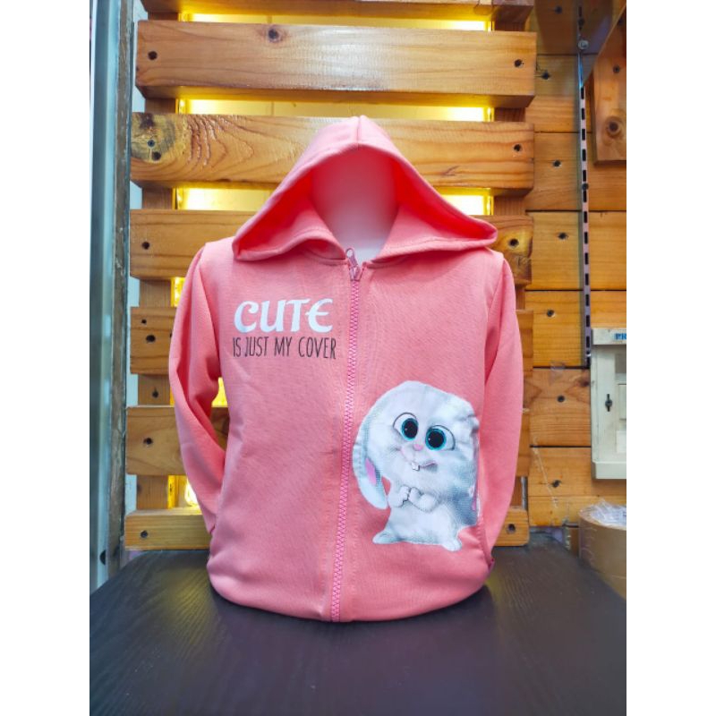 Model Terbaru/Jaket Anak Perempuan Cute Rabbit/Kids Jacket/Jaket Anak Perempuan 7 Tahun/Jaket Anak P