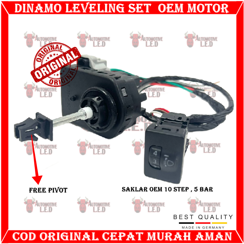 ORIGINAL ELECTRIC LEVELING MOTOR  PLUS SAKLAR ANGKA ANTI MACET FREE PIVOT OEM AUTO LEVELING HEADLAMP MOTOR BILED |  SAKLAR LEVELING HEADLAMP 10 STEP 5 BAR SWITCH ELEKTRIK HEADLIGHT LEVELING OEM