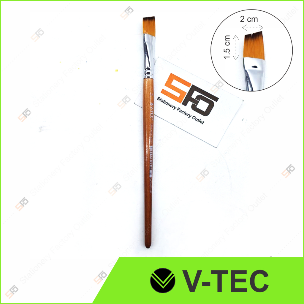 

Kuas Lukis Angular V-Tec 220A Satuan - Agular Paint Brush No. 14