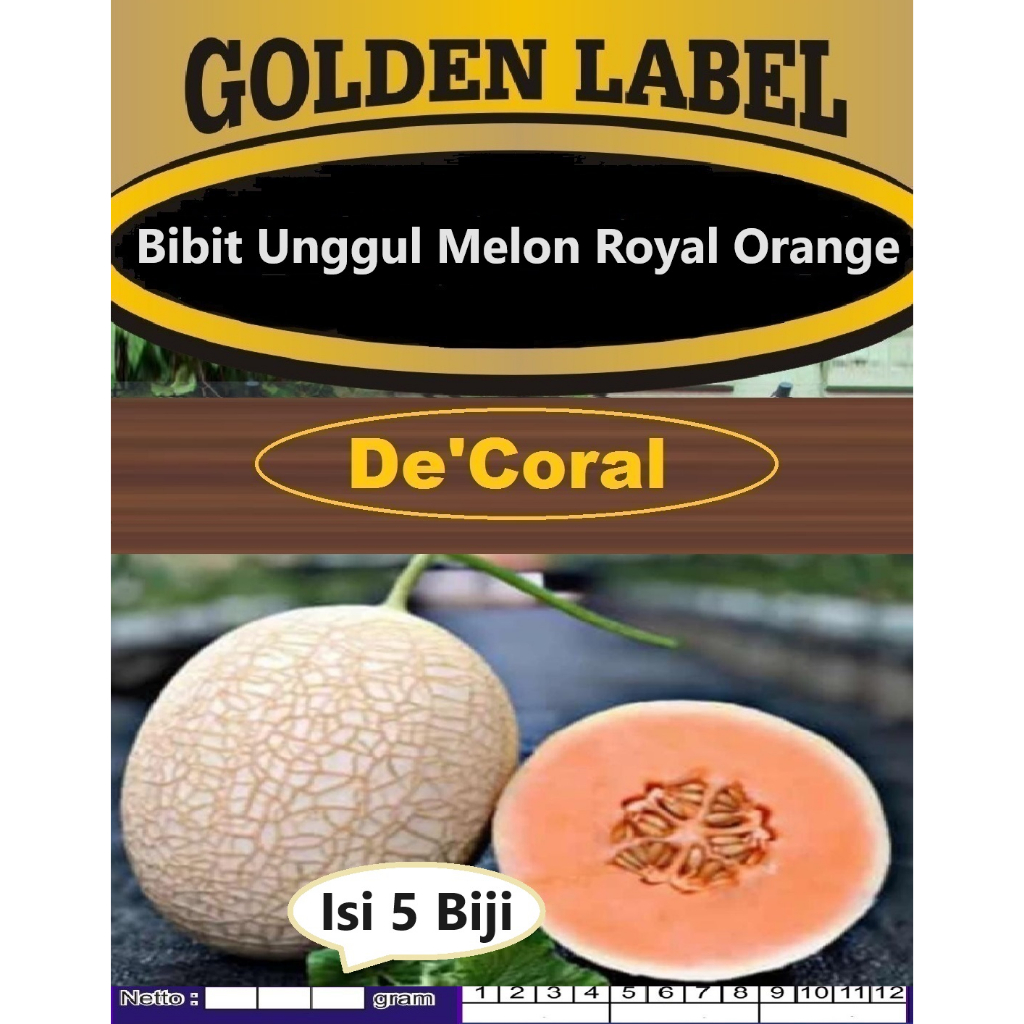 Bibit Unggul Melon Royal Orange | Biji Bibit Melon Royal Orange