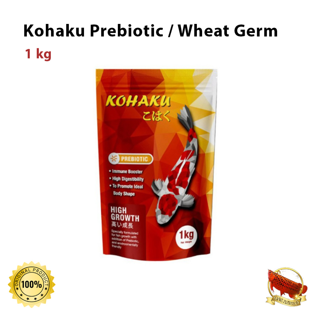 Pelet Ikan KOHAKU Wheat Germ Prebiotic Size M & L untuk Pertumbuhan ikan koi