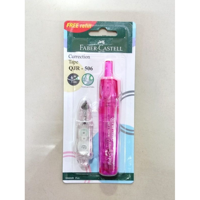 

Tipe ex Kertas Faber castell 169452R Pink Correction Tape QJR-506