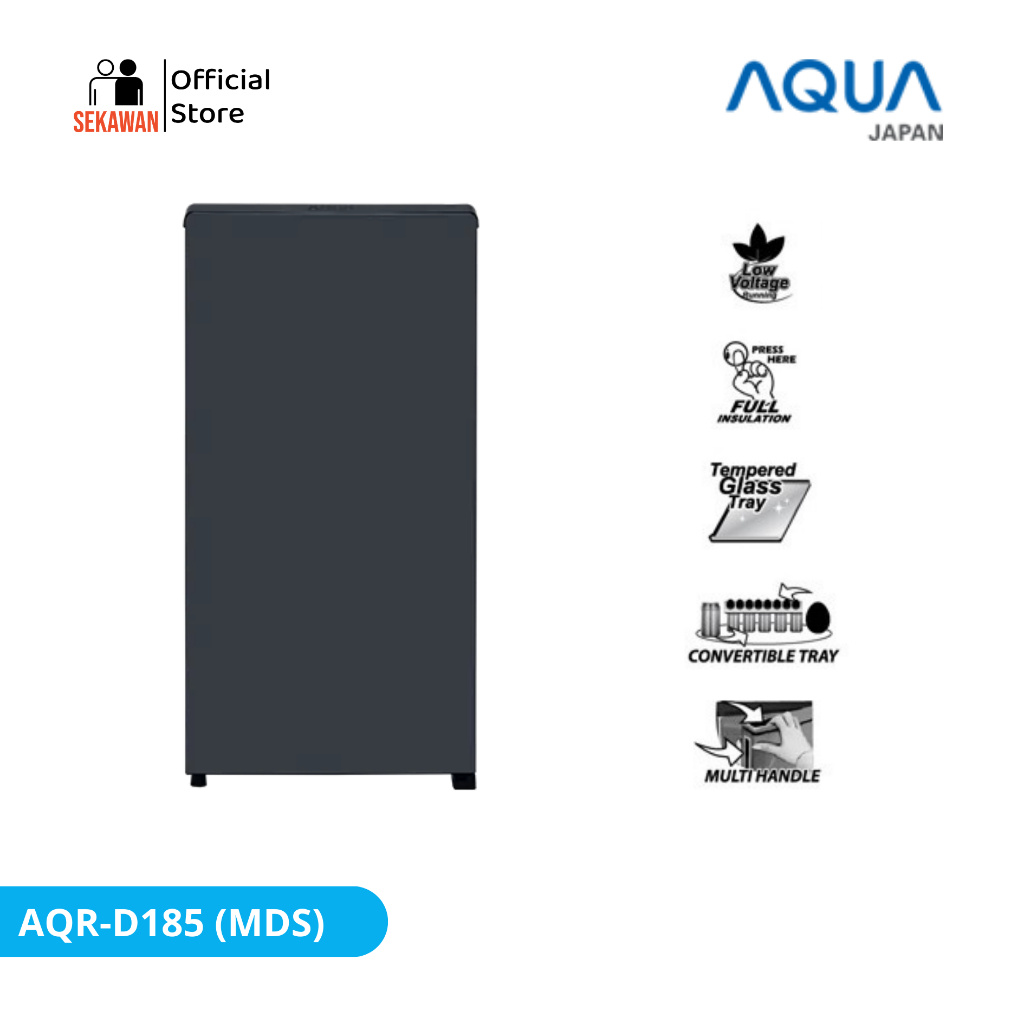 kulkas AQUA 1 pintu AQR185 mds/mls low watt