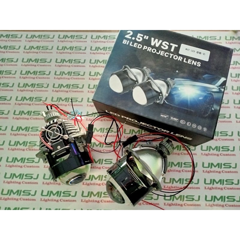 IPHCAR WST 2,5 Inch Projie Biled Original Projector Headlamp LED Free Demon Eyes / Lampu Mobil / Lam