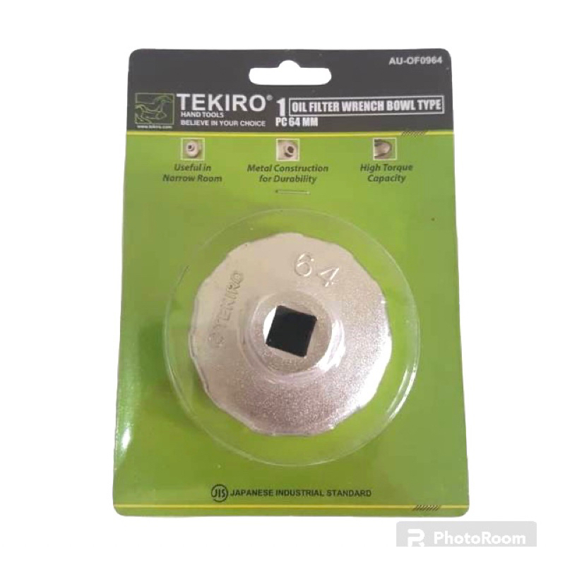 Tekiro Kunci Oli Filter Bowl Type 64mm - Kunci Oli Filter Mangkok