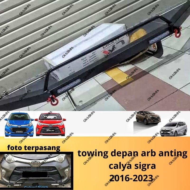 towing bar besi bumper depan Calya Sigra 2016 2018 2020 2023 ARB anting