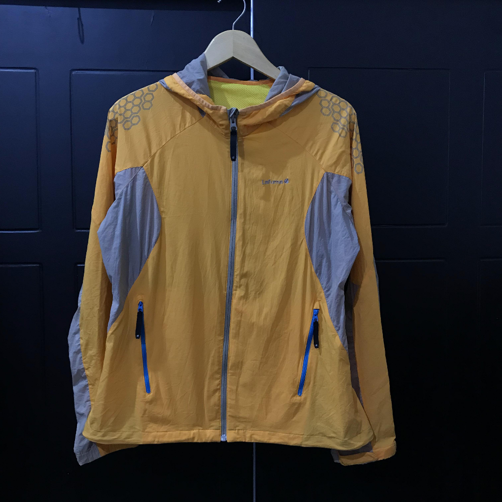 jaket parasut running wanita lafuma M kuning