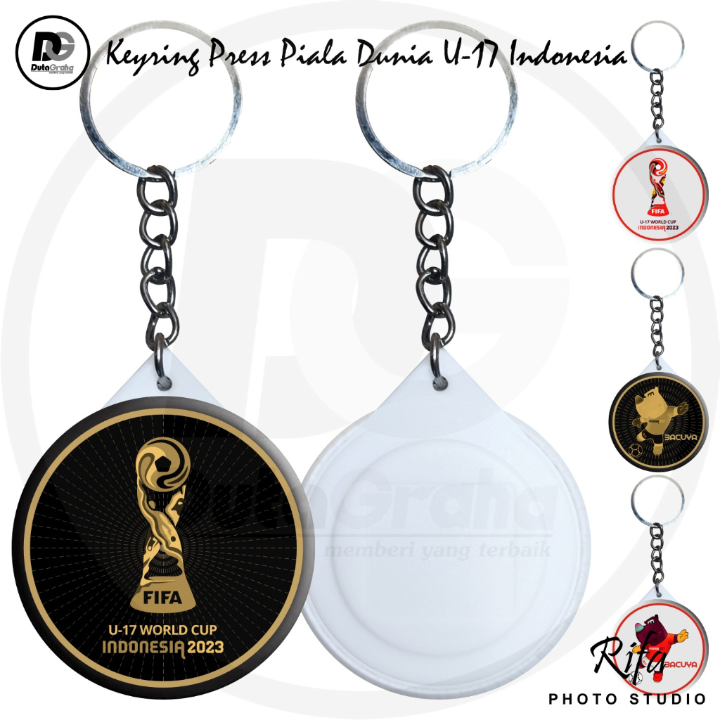[KEYRING PRESS] PIALA DUNIA U17 INDONESIA Gantungan Kunci Keychain Aksesoris Souvenir INDONESIA PIAL
