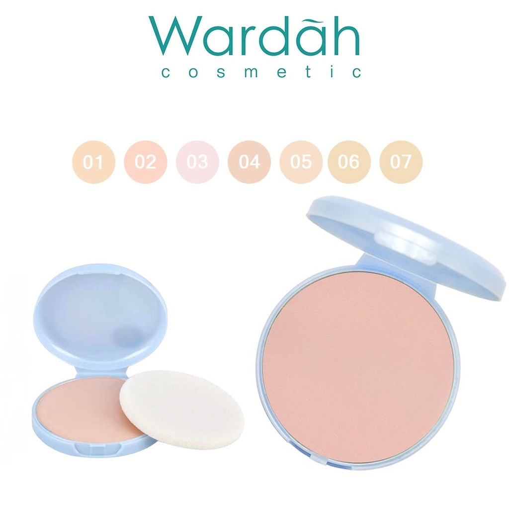 EXP 2025 Bedak WARDAH Refill Lightening Powder Foundation Light Feel Natural Matte Finish SPF 15 12g